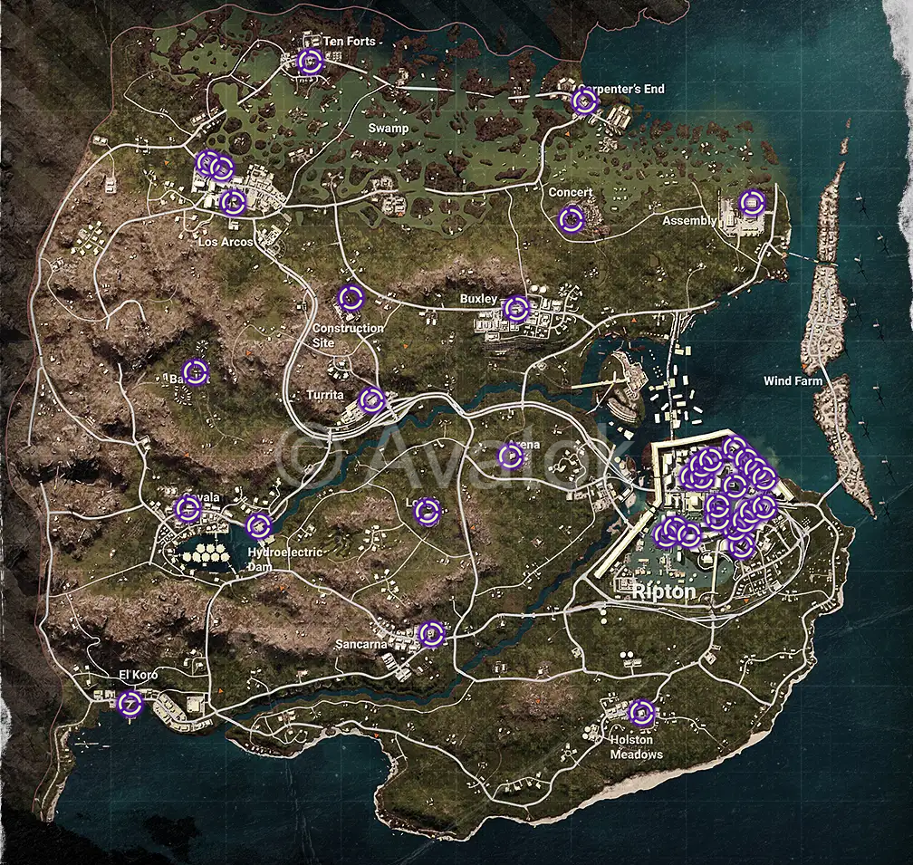 Deston Map